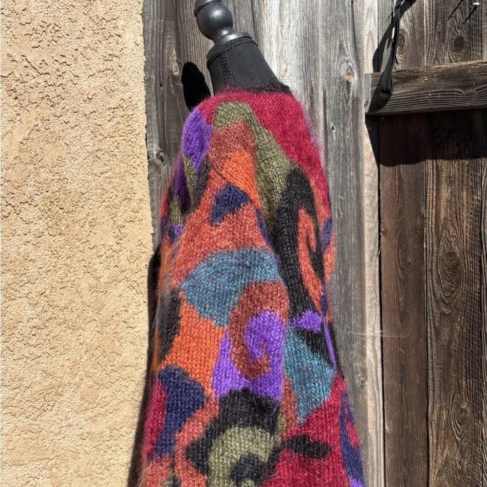 Vtg 90's Mohair + Wool Chunky Pullover Sweater  Icelandic Design Medium - Picture 4 of 7